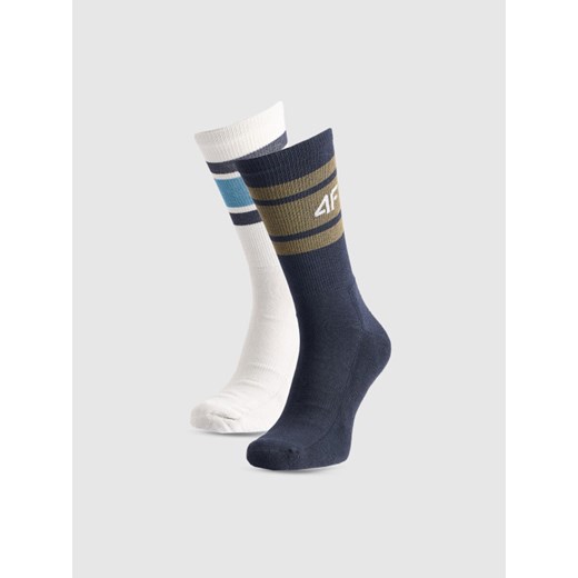 Męskie skarpetki (2-pack) 4F 4FRAW25USOCM511 - multikolor ze sklepu Sportstylestory.com w kategorii Skarpetki męskie - zdjęcie 186095650