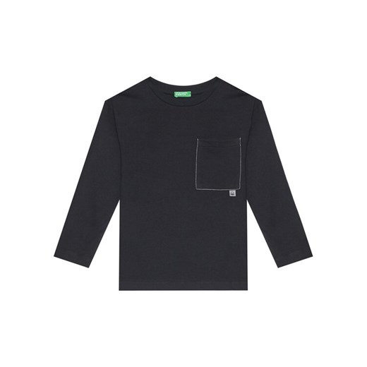 United Colors Of Benetton Bluzka 3I1XC10QS Czarny Regular Fit ze sklepu MODIVO w kategorii T-shirty chłopięce - zdjęcie 186096461