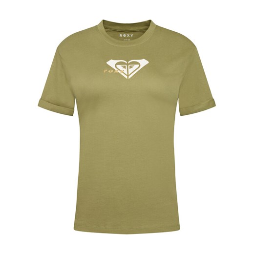 Roxy T-Shirt Oceanregular ERJZT06078 Zielony Regular Fit S MODIVO
