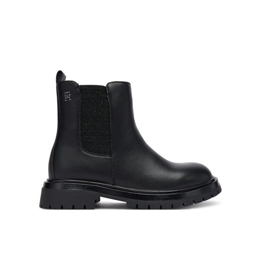 Tommy Hilfiger Botki T3A5-34152-1355999 S Czarny ze sklepu MODIVO w kategorii Buty zimowe dziecięce - zdjęcie 186096500
