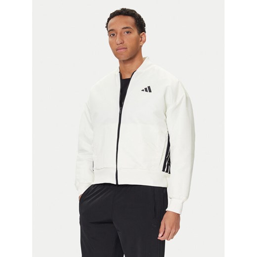 adidas Kurtka bomber Stadium JX5638 Biały Loose Fit ze sklepu MODIVO w kategorii Kurtki męskie - zdjęcie 186096531