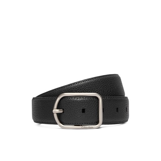 Calvin Klein Pasek Męski Round Buckle 35Mm LV04D7024G Czarny ze sklepu MODIVO w kategorii Paski męskie - zdjęcie 186096543