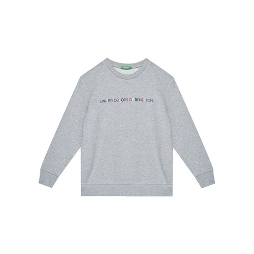 United Colors Of Benetton Bluza 3J68C10PZ Szary Regular Fit ze sklepu MODIVO w kategorii Bluzy chłopięce - zdjęcie 186096580