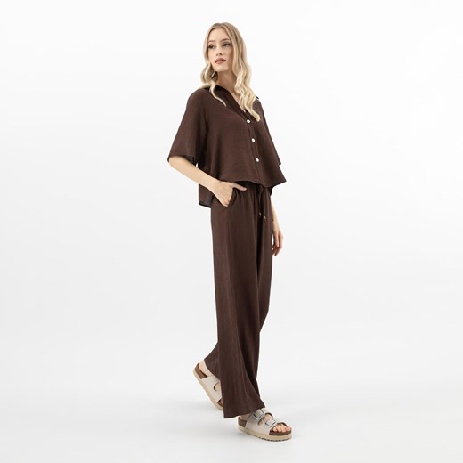 Wojas Beżowe Klapki Damskie Na Wysokiej Korkowej Platformie ze sklepu Wojas w kategorii Klapki damskie - zdjęcie 186097311