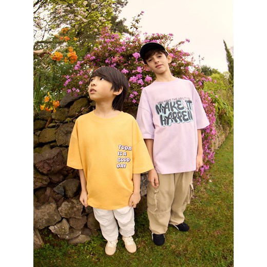 Reserved - Bawełniane spodnie 2w1 - beżowy ze sklepu Reserved w kategorii Spodnie chłopięce - zdjęcie 186097961