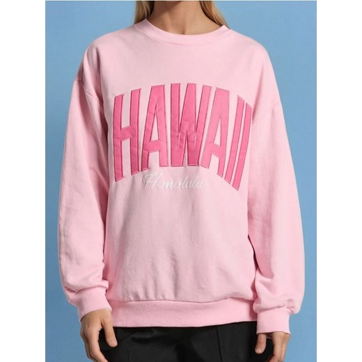 Sinsay - Bluza z napisem - różowy ze sklepu Sinsay w kategorii Bluzy damskie - zdjęcie 186098703