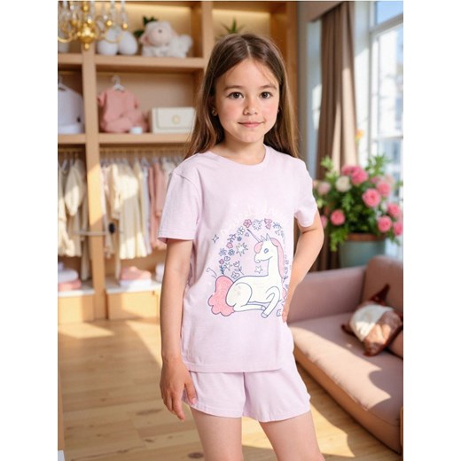 Sinsay - Piżama dwuczęściowa z motywem jednorożca - fioletowy Sinsay 104 (3-4 l) Sinsay