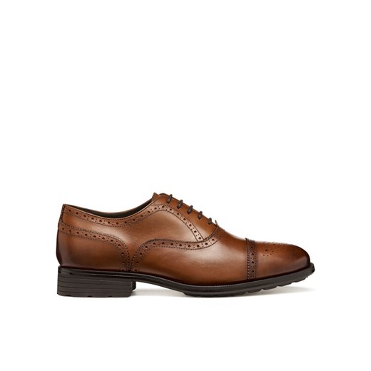 Półbuty Geox U Walk Pleasure F U46H8B 00043 C6610 Brązowy ze sklepu eobuwie.pl w kategorii Buty eleganckie męskie - zdjęcie 186098973