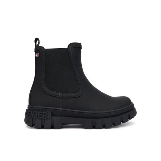 Botki Tommy Hilfiger T3X5-34130-1355999 S Czarny ze sklepu eobuwie.pl w kategorii Buty zimowe dziecięce - zdjęcie 186098980