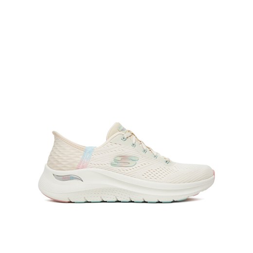 Sneakersy Skechers Arch Fit 2.0 150066/NTPK Beżowy ze sklepu eobuwie.pl w kategorii Buty sportowe damskie - zdjęcie 186099054