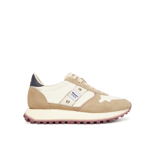 Sneakersy Blauer F5MILLEN03/NYG Beżowy ze sklepu eobuwie.pl w kategorii Buty sportowe damskie - zdjęcie 186099281