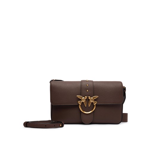 Torebka PINKO Love One Classic Slouchy Fl PLTT 104524 A2OX Brązowy ze sklepu eobuwie.pl w kategorii Listonoszki - zdjęcie 186099752