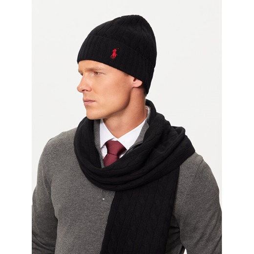 Czapka Polo Ralph Lauren 449959346001 Czarny ze sklepu eobuwie.pl w kategorii Czapki zimowe męskie - zdjęcie 186099791