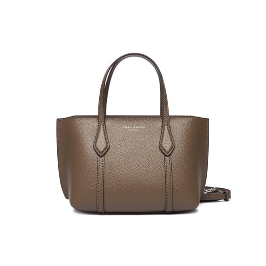 Torebka Tory Burch Perry Mini Tote 175548 Brązowy ze sklepu eobuwie.pl w kategorii Torby Shopper bag - zdjęcie 186099931