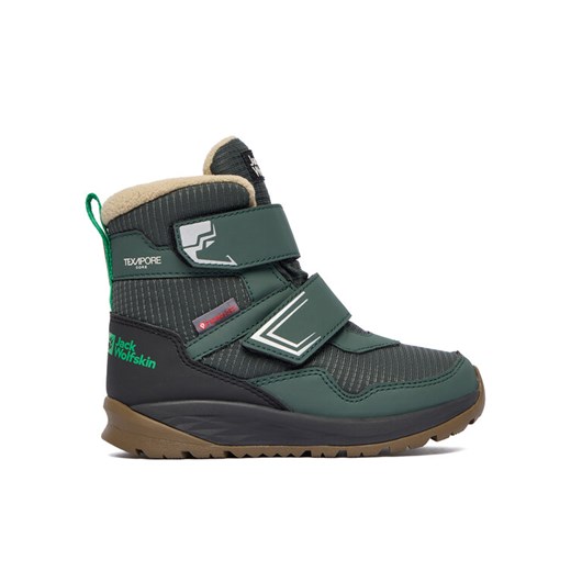 Śniegowce Jack Wolfskin Polar Bear B Texapore Mid VC K A62144 E0206 Zielony ze sklepu eobuwie.pl w kategorii Buty zimowe dziecięce - zdjęcie 186099980
