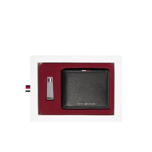 Portfel Tommy Hilfiger Th Corp Mini Cc Wallet & Clip AM0AM13607 Czarny ze sklepu eobuwie.pl w kategorii Portfele męskie - zdjęcie 186100092