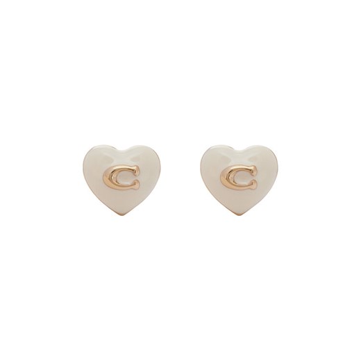 Kolczyki Coach Enamel Heart Stud Earrings 37479226GLD100 Srebrny ze sklepu eobuwie.pl w kategorii Kolczyki - zdjęcie 186100112