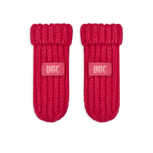 Rękawiczki dziecięce Ugg K Chunky Mitten 100030 Różowy ze sklepu eobuwie.pl w kategorii Rękawiczki dziecięce - zdjęcie 186100122