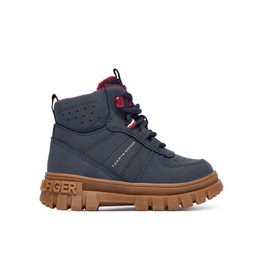 Trzewiki Tommy Hilfiger T1X5-34127-1696800 Granatowy ze sklepu eobuwie.pl w kategorii Buty zimowe dziecięce - zdjęcie 186100170
