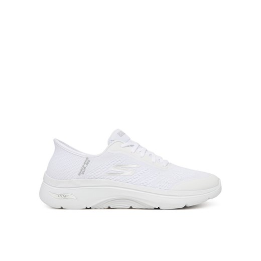 Sneakersy Skechers Go Walk Arch Fit 2.0 125319/WHT Biały ze sklepu eobuwie.pl w kategorii Buty sportowe damskie - zdjęcie 186100441