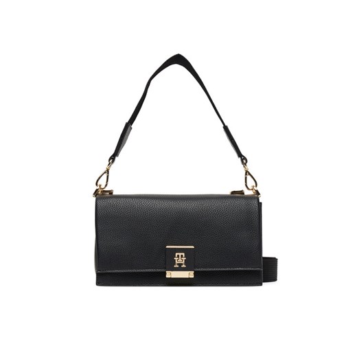 Torebka Tommy Hilfiger Her Med Crossover AW0AW17726 Czarny ze sklepu eobuwie.pl w kategorii Listonoszki - zdjęcie 186100540