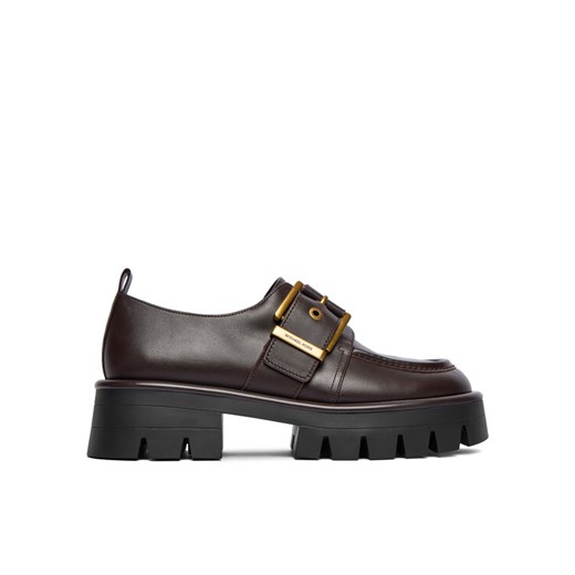 Loafersy MICHAEL Michael Kors Colby 40F4COFP1L Brązowy ze sklepu eobuwie.pl w kategorii Lordsy damskie - zdjęcie 186101382