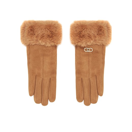 Rękawiczki Damskie Liu Jo 2F5063 T0300 Brązowy ze sklepu eobuwie.pl w kategorii Rękawiczki damskie - zdjęcie 186101490