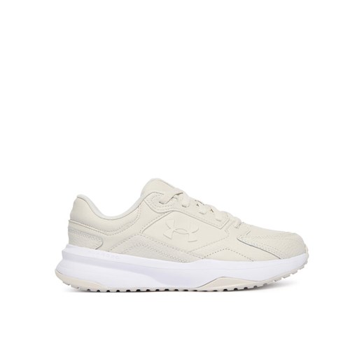 Sneakersy Under Armour UA Edge Leather 3028569 Écru ze sklepu eobuwie.pl w kategorii Buty sportowe damskie - zdjęcie 186101543