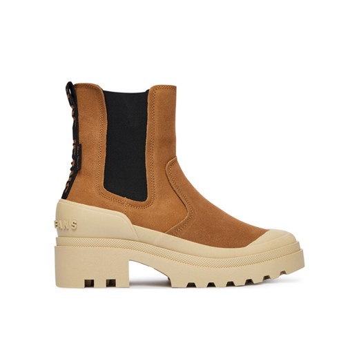 Sztyblety Pepe Jeans Hale Chelsea W PLS500005 Brązowy ze sklepu eobuwie.pl w kategorii Botki - zdjęcie 186101554