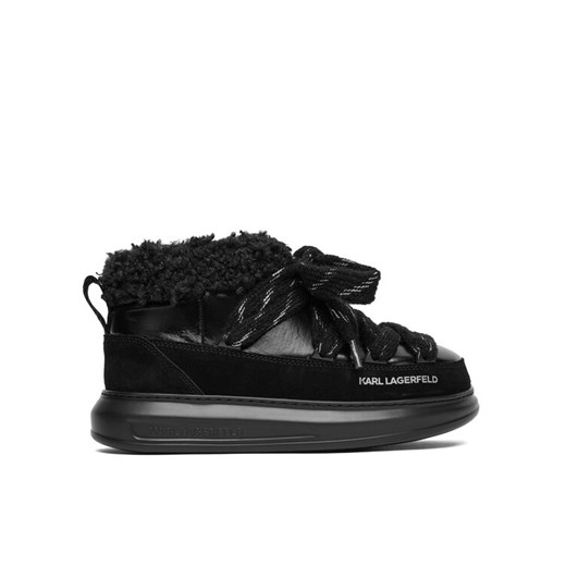 Śniegowce KARL LAGERFELD Kapri Kosi KL44525 Czarny ze sklepu eobuwie.pl w kategorii Śniegowce damskie - zdjęcie 186101990