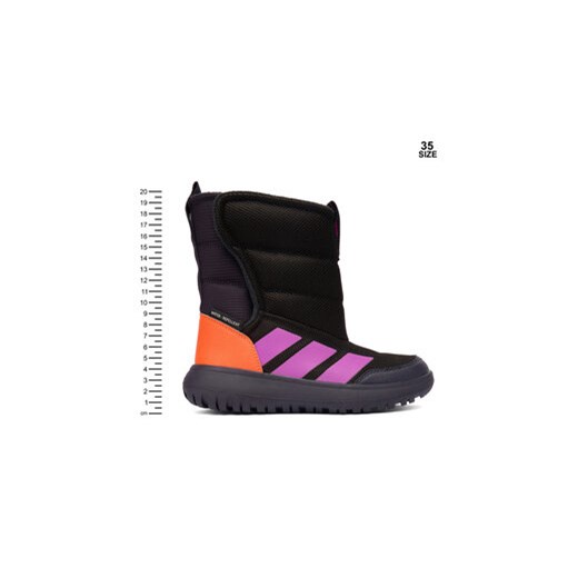 Śniegowce adidas Winterplay JQ2633 Czarny 32 eobuwie.pl