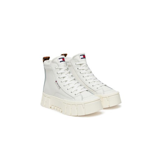 Sneakersy Tommy Jeans Tjw Vulc Flatform Leopard EN0EN02858 Biały Tommy Jeans 41 eobuwie.pl