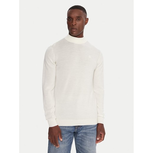 KARL LAGERFELD Golf 655002 554399 Écru Slim Fit ze sklepu MODIVO w kategorii Swetry męskie - zdjęcie 186118682