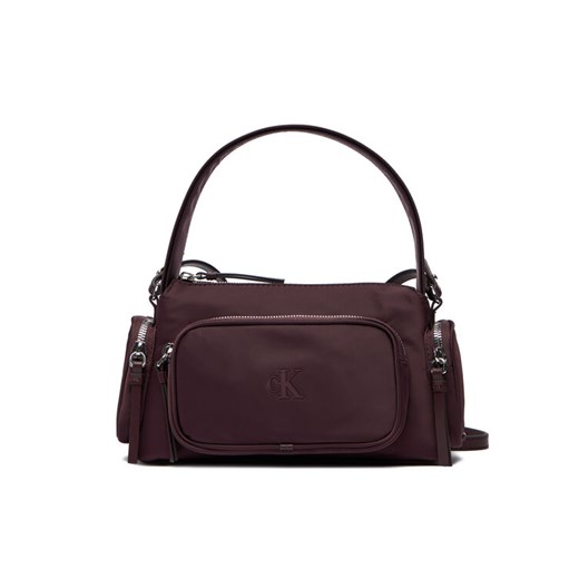Calvin Klein Torebka Pocket Nylon Bag W/ Strap LV04F3132G Bordowy ze sklepu MODIVO w kategorii Torebki damskie - zdjęcie 186118694