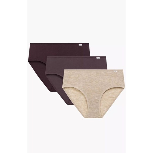 Atlantic 3-pack figi damskie Maxi 3CLP-011-BEZC/WIN/FIOJ, Kolor bordowo-beżowy, Rozmiar M, ATLANTIC ze sklepu Primodo w kategorii Majtki damskie - zdjęcie 186118840