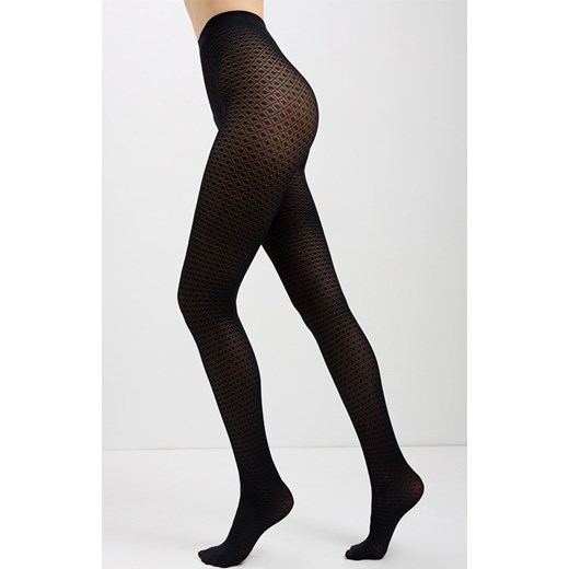 Rajstopy z wzorem w romby Accent 50 DEN, Kolor czarny, Rozmiar 4, Conte ze sklepu Primodo w kategorii Rajstopy - zdjęcie 186118992