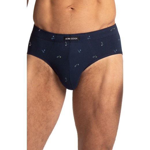 2-pack bawełniane slipy męskie M-1073CL, Kolor czarno-granatowy, Rozmiar L, LAMA ze sklepu Primodo w kategorii Majtki męskie - zdjęcie 186119371