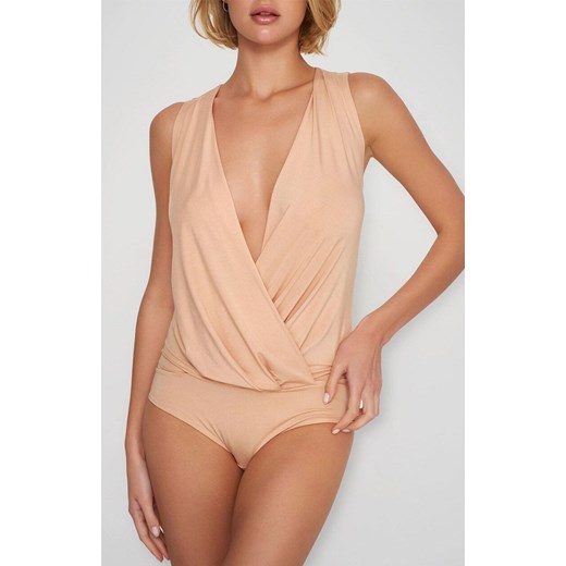 Marilyn body damskie z głębokim dekoltem Andrea, Kolor beżowy, Rozmiar 36, Marilyn ze sklepu Primodo w kategorii Body damskie - zdjęcie 186119621