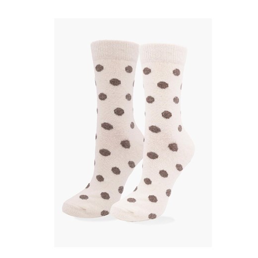 Marilyn skarpetki damskie w kropki ecru Angora F30, Kolor ecru, Rozmiar uniwersalny, Marilyn ze sklepu Primodo w kategorii Skarpetki damskie - zdjęcie 186119640