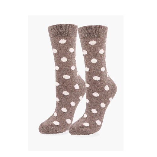 Marilyn kawowe skarpetki damskie w kropki Angora F30, Kolor kawowy, Rozmiar uniwersalny, Marilyn ze sklepu Primodo w kategorii Skarpetki damskie - zdjęcie 186119641
