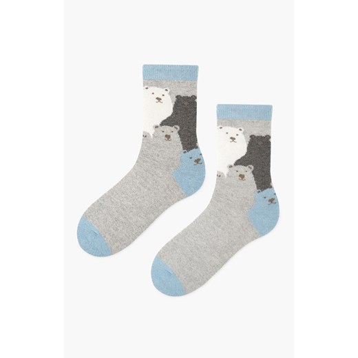 Marilyn skarpetki damskie z misiami szaro-niebieskie D34, Kolor szaro-niebieski, Rozmiar uniwersalny, Marilyn ze sklepu Primodo w kategorii Skarpetki damskie - zdjęcie 186119682