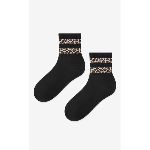 Marilyn skarpetki damskie z panterkowym wzorem czarne Panther Stripes, Kolor czarny, Rozmiar 36-40, Marilyn - id: 217773 - marki Marilyn - 186119740 Marilyn skarpetki damskie z panterkowym wzorem czarne Panther Stripes, Kolor czarny, Rozmiar 36-40, Marilyn ze sklepu Primodo w kategorii Skarpetki damskie - zdjęcie 186119740