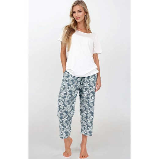 Piżama damska Casual Beauty, Kolor biało-zielony, Rozmiar S, Momenti per me ze sklepu Primodo w kategorii Piżamy damskie - zdjęcie 186119814