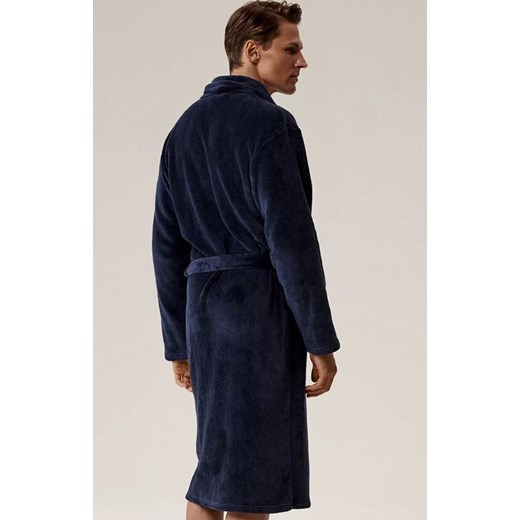 Atlantic szlafrok męski SZM-002-GRANATOWY, Kolor granatowy, Rozmiar M/L, ATLANTIC ze sklepu Intymna w kategorii Szlafroki damskie - zdjęcie 186120712