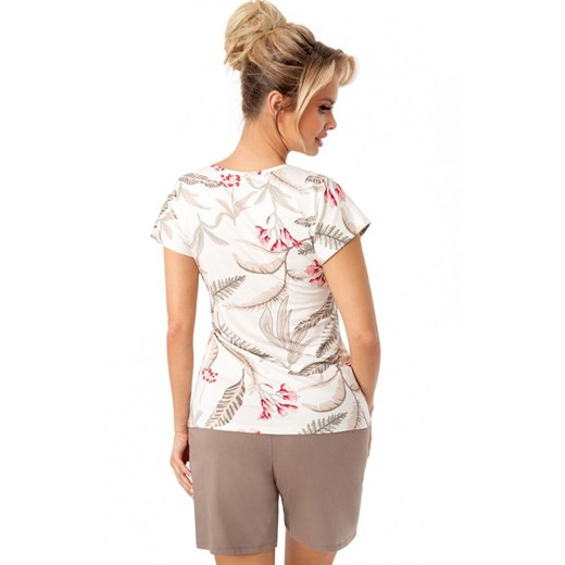 Donna piżama damska z krótkim rękawem Michelle 1/2, Kolor beżowy-ecru, Rozmiar S, Donna ze sklepu Intymna w kategorii Piżamy damskie - zdjęcie 186120872
