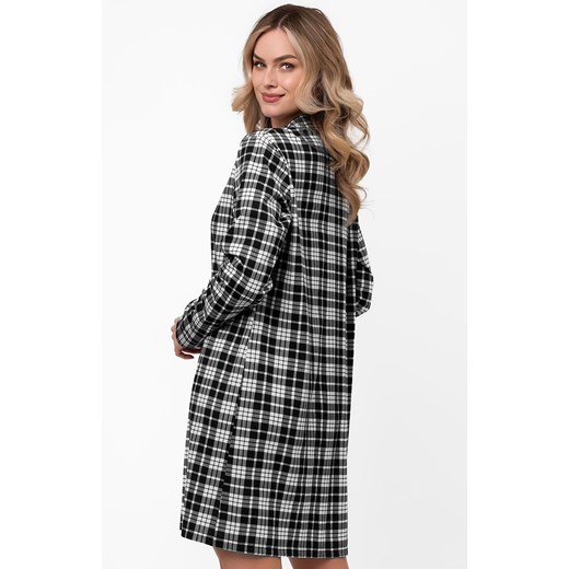 Damska koszula nocna rozpinana Klara, Kolor czarno-biały, Rozmiar M, Italian Fashion ze sklepu Intymna w kategorii Koszule nocne - zdjęcie 186121022