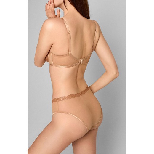 Marilyn biustonosz miękki soft ze złotym laminatem Cinnamon, Kolor beżowy, Rozmiar 65E, Marilyn ze sklepu Intymna w kategorii Biustonosze - zdjęcie 186121461
