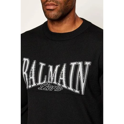 Balmain Wełniany sweter | Classic fit M Gomez Fashion Store