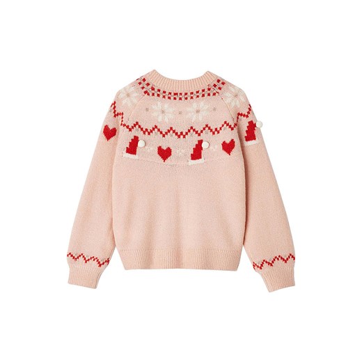 vertbaudet Kardigan w kolorze jasnoróżowo-czerwono-białym Vertbaudet 92 wyprzedaż Limango Polska