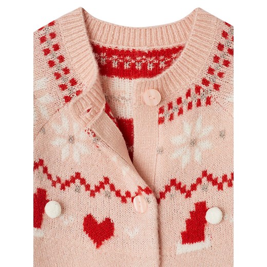 vertbaudet Kardigan w kolorze jasnoróżowo-czerwono-białym Vertbaudet 140 Limango Polska promocja